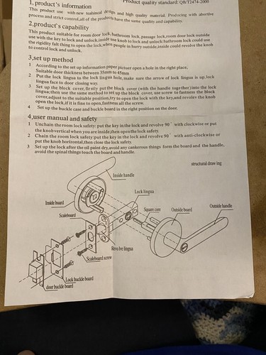 Leve per Porta di Passaggio, Pomelli per Porta Nero Opaco Maniglie per Porte Quadrate Interne - Foto 4 di 5