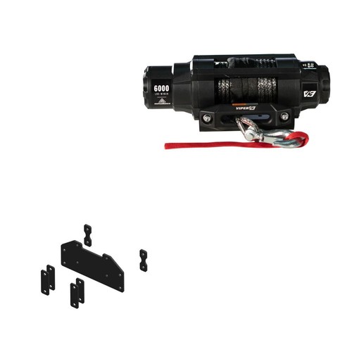 Viper 6000lbs V3 Winch Black Rope With Mount For CF Moto CFORCE 400 2012-2021 - Foto 1 di 3