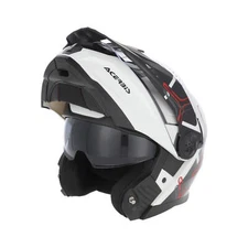 ACERBIS P/J Rider Graphic Modular Helmet White Black Shiny Red