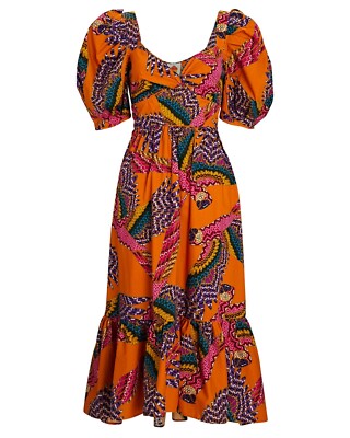 FARM Rio BEADED MACAWS Midi DRESS, BEADED MACAWS / S