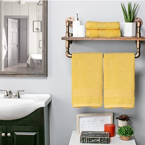 Bathroom Hand Towels 2 Set100% Cotton Hand Towel For Bath Hand Face Kitchen Supe - Picture 2 of 9
