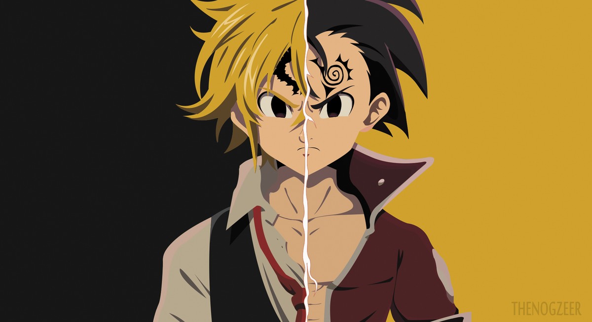 Anime boy meliodas the seven deadly sins black hair Playmat Gaming
