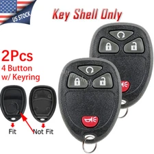 2 4B Remote Key Fob Shell for GMC Sierra Chevrolet Silverado 1500 2500 2007-2013