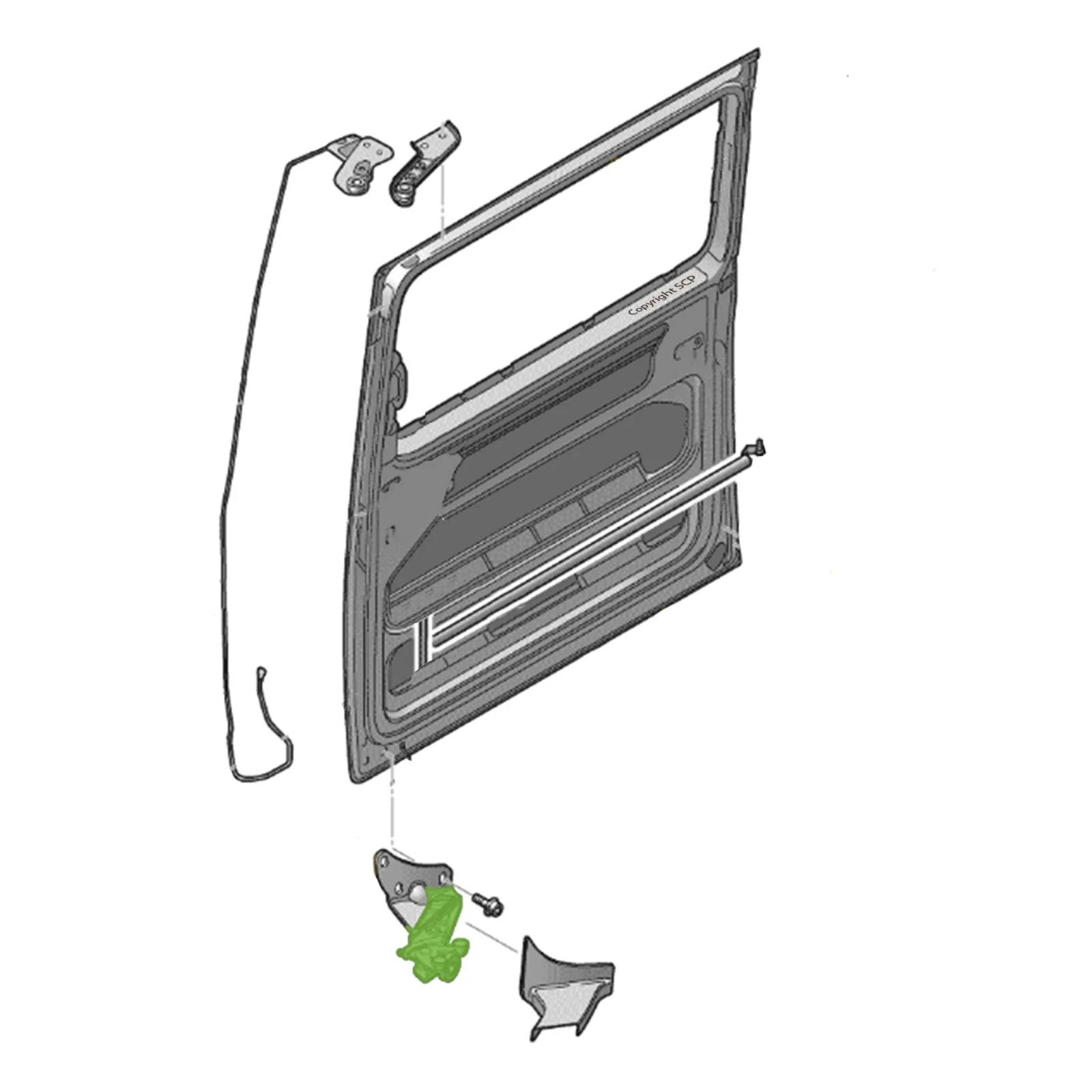 VW T6 Sliding Door Lower Left Hinge Roller Fits T5 7E0 843 397 K Febi