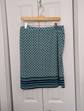 Max Studio NWT Women's Size Large Skirt Knee Length Green Multi