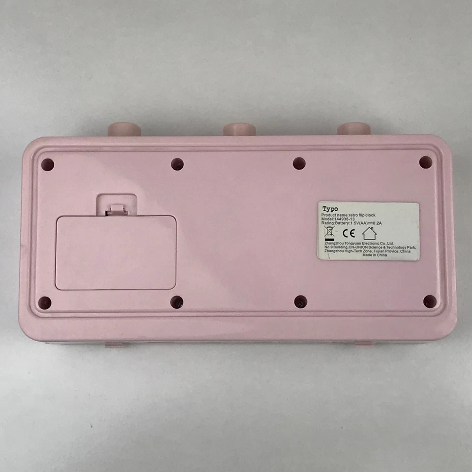 Pink Retro Style Clock Day & Date - Image 3 of 4