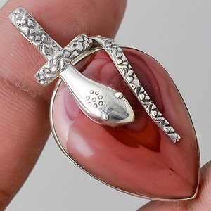 Royal-Imperial-Jasper-Mexico-925-Sterling-Silver-Pendant-Jewelry-SDP11713