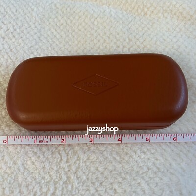 ?Fossil Hard Clamshell Sunglasses/Eyeglasses Case? Fossil Dark Brown Hard Clamshell Eyeglasses/Sun Glasses Case  main image 2