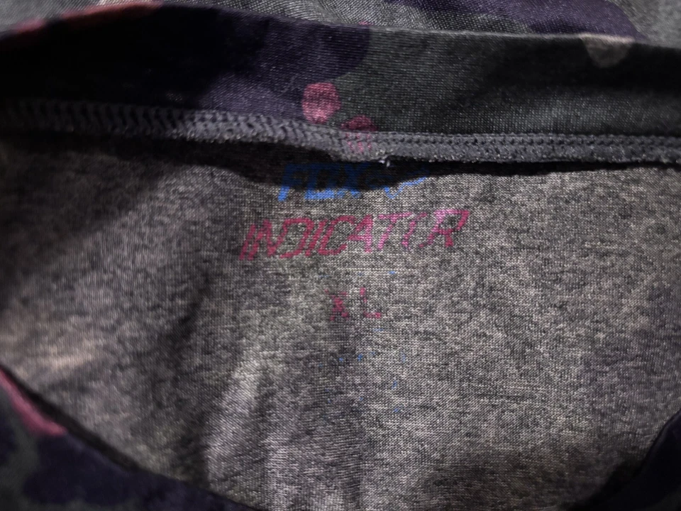 Camiseta deportiva para hombre Fox Racing Indicator manga corta gris verde camuflaje bolsillo con cremallera XL Foto 4 de 4