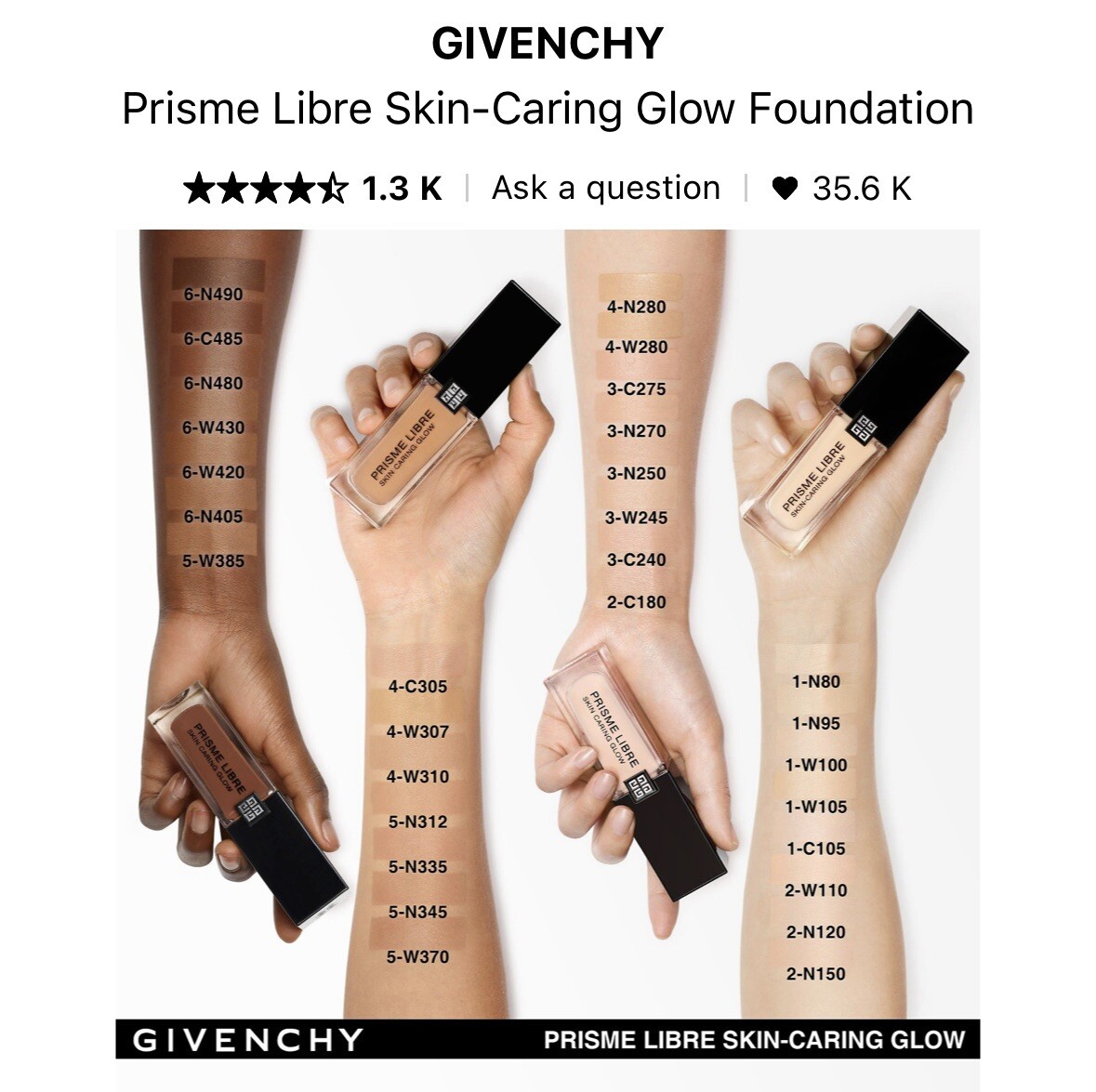【GIVENCHY】PRISMELIBREGLOWSERUMFOUNDATION Prisme Libre Glow Serum Blurring & Hydrating Foundation