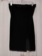 Forever 21 Dress Ladies Small Strapless Black Velvet Mini Bodycon Rave Whimsigot