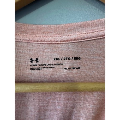 Womens Under Armour Performance Shirt Peach Size 2XL V Neck - Picture 2 of 5