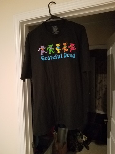 T-shirt Grateful Dead Dancing Bears Tie Dye - Motif Ours Arc-en-ciel - Coton 100% - Tailles S à XL