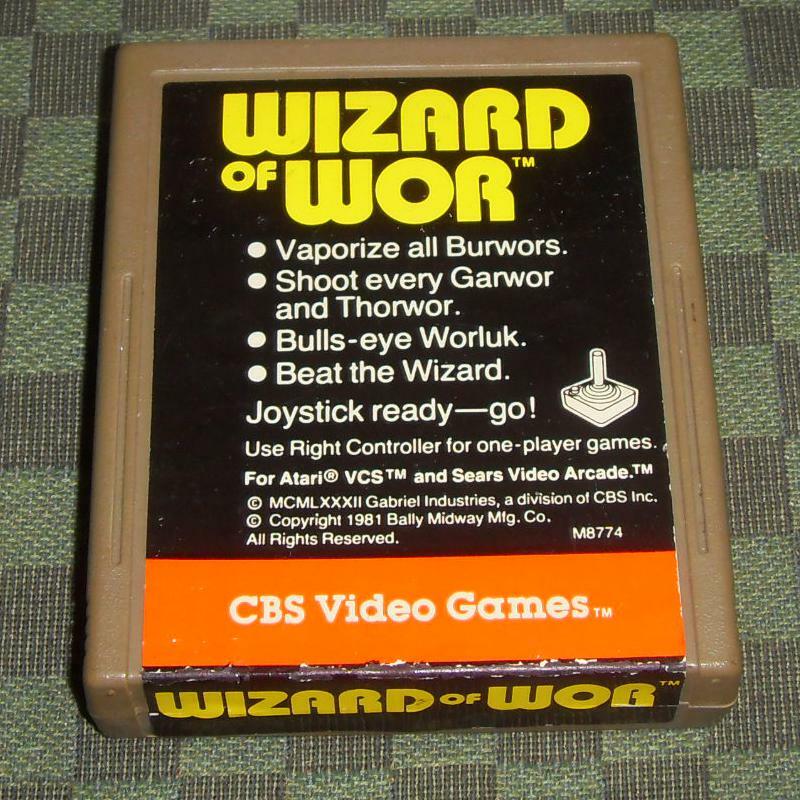 JOUEZ PLUS VITE version américaine de WIZARD OF WOR Atari 2600 VCS NTSC
