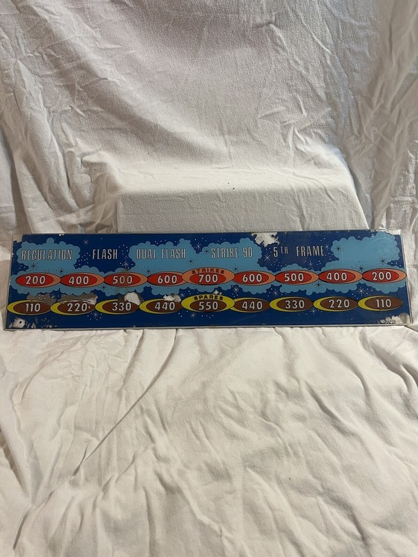 Vintage Arcade Bowling Plexiglass Panel Game