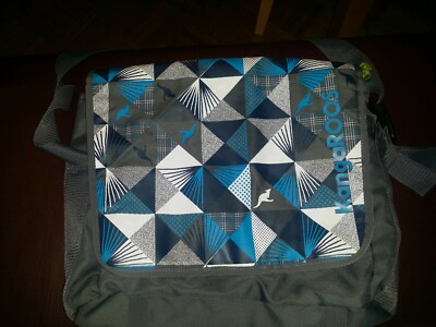 KangaROOS postbag Schultertasche Lap Top Tasche grau Blau NEU 