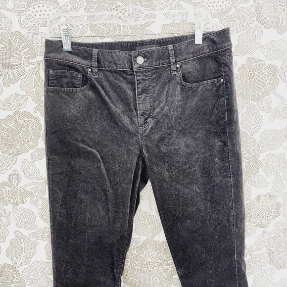 Pantalones para mujer Ann Taylor The Skinny de terciopelo gris púrpura claro 8T-pt Foto 2 de 4