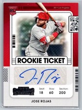 2021  Panini Contenders #194 Jose Rojas Rookie Ticket Auto RC ANGELS