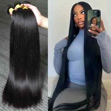 30 36Inch Bone Straight Tissage 100 Human Hair Bundles Quick Weave Virgin Hair