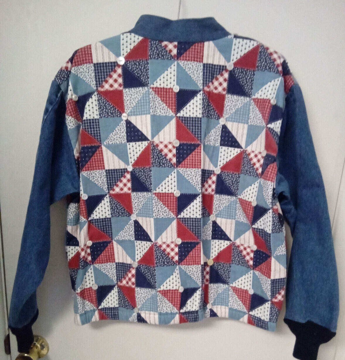Vintage Jacket Womens Medium Patchwork Denim  Boh… - image 6