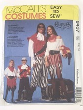 8437 UNCUT McCalls Sewing Pattern Adult Child Pirate Sea Wench Costume Halloween