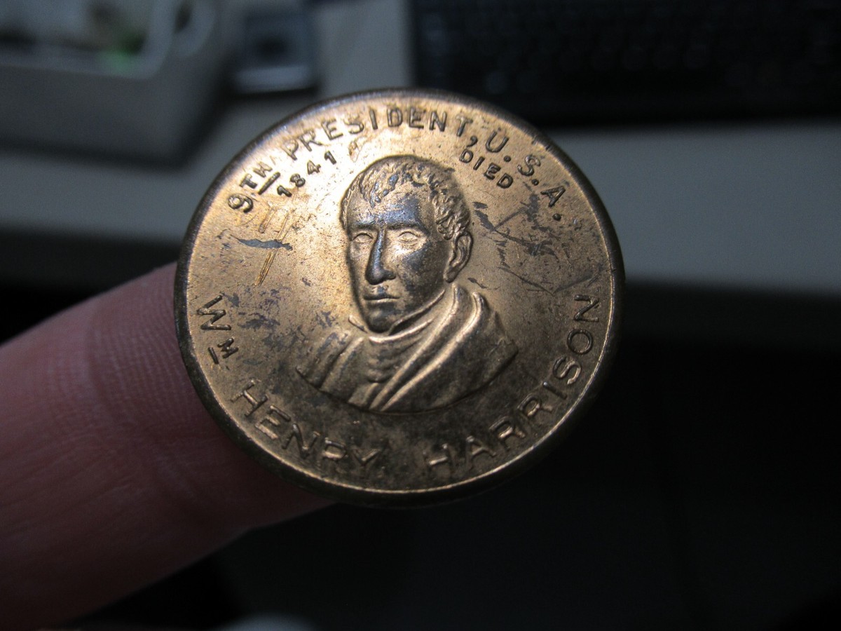William Henry Harrison Commemorative Medal, Died 1841, Old
