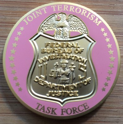 FBI - Joint Terrorism Task Force - SecondGEN BCAM PINK enamel challenge coin