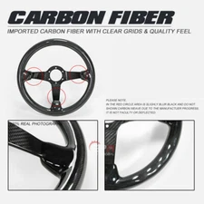 Steering wheel For UNIVERSAL Deep Dish Type Racing Glossy Dry Carbon