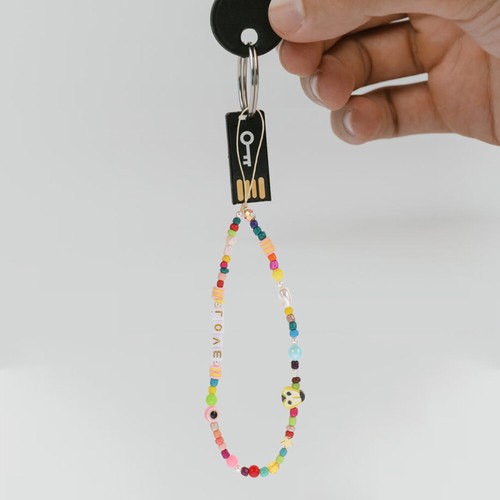 Alphabet Glass Hanging Rope Acrylic Pendant Chain Phone Anti-lost Strap - 第 9/12 張圖片