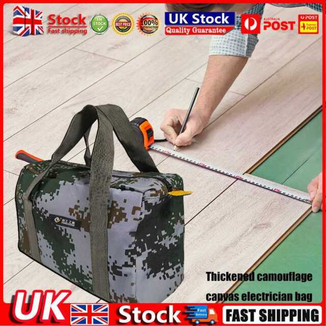 Tool Bag Camouflage Canvas Electrician Toolkit Waterproof Pouch (12 in) H1