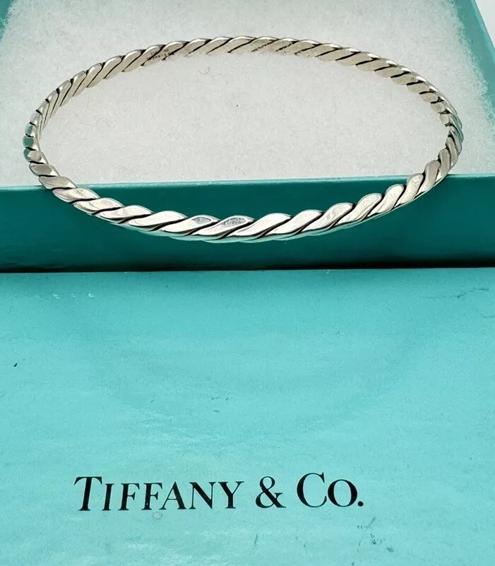Authentic Vintage Tiffany & Co Sterling Silver Braided