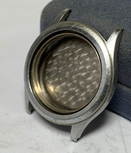 UNGEWÖHNLICH 1943 Schmitz Swiss Made 32,4 mm 10 1⁄2L versteckte Krone Etui klappbare Lünette! - Bild 2 von 10