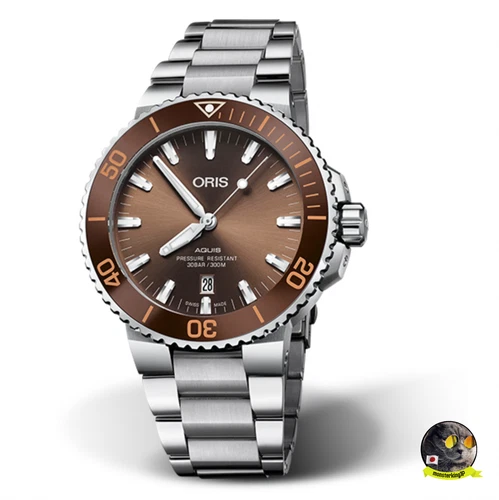 Oris Aquis Date Brown Dial Men's Watch 43mm 01 733 7730 4152-07 8 24 05PEB New