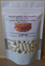 Irish Sea Moss Powder Capsules  NEW  FRESH  WILD CRAFTED  NO BLEACH 