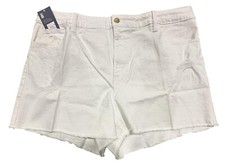 Women's High-Rise Shortie Jean Shorts - Universal Thread White 24