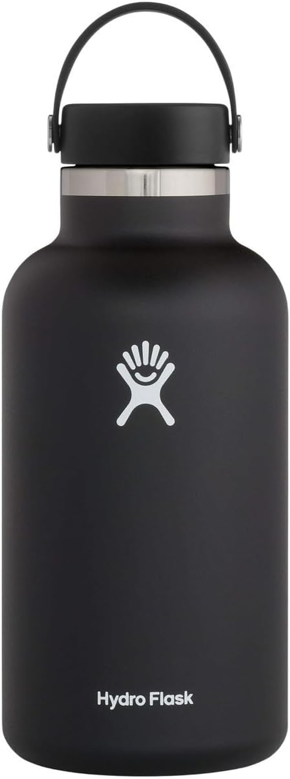 Black 64oz Wide Flex Cap Water Bottle