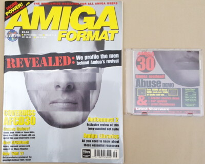 Amiga Format Magazine w/CD  Sept.1998 Doom WADs Quake Abuse Game Demo +MORE
