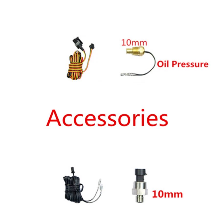 3In1 Multifunctional Car Oil Pressure+Voltage+Water Temperature LCD Gauge - Image 4 of 4