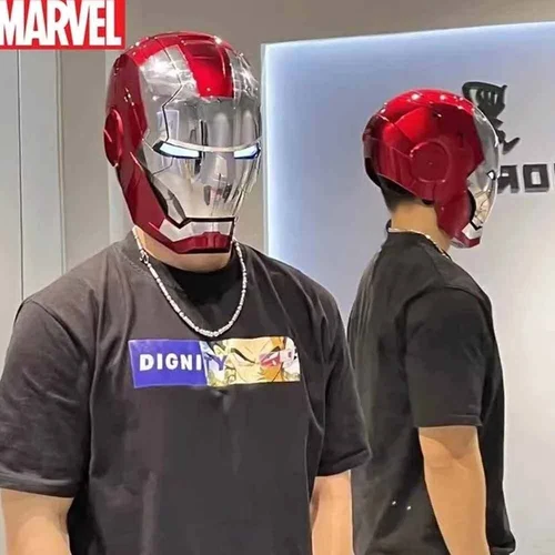 Iron Man Silver MK5 Helmet Electronic Voice Activated Open&Close Mask AUTOKING - Picture 11 of 24