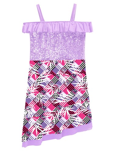 Kids Girls Dresses Causal Dancewear Birthday Gown Cold Patchwork Costume Shiny - Picture 51 of 92