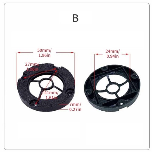 Lightweight Aluminum Round Panel Trim Circlet For 1.25/1inches Tweeter Speakers - Picture 8 of 11