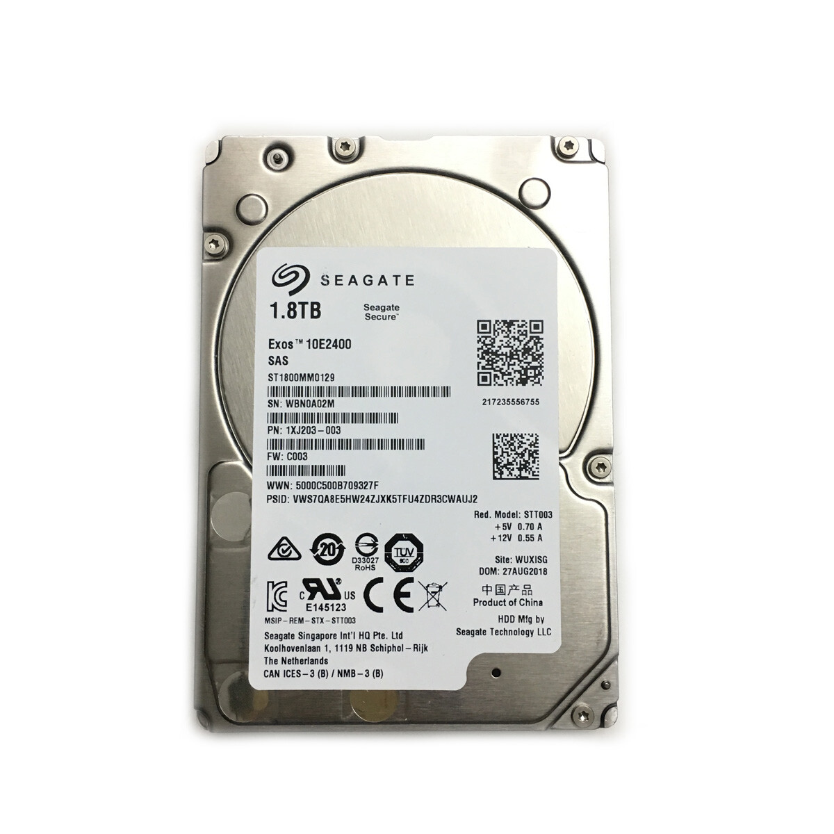 ST1800MM0129 - Seagate - Seagate Exos 10E2400 ST1800MM0129 Disco Rigido Ibrido 1 8 Tb 16 Gb Flash Interno 2 5 Sff Sas 12gb S 10000 Rpm Buffer 256 Mb.1.7.2.gp.113800