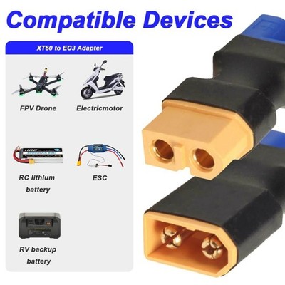 6Pcs EC5 XT60 Interchangeable Connectors Plugs Seamless Device Integration Alloy