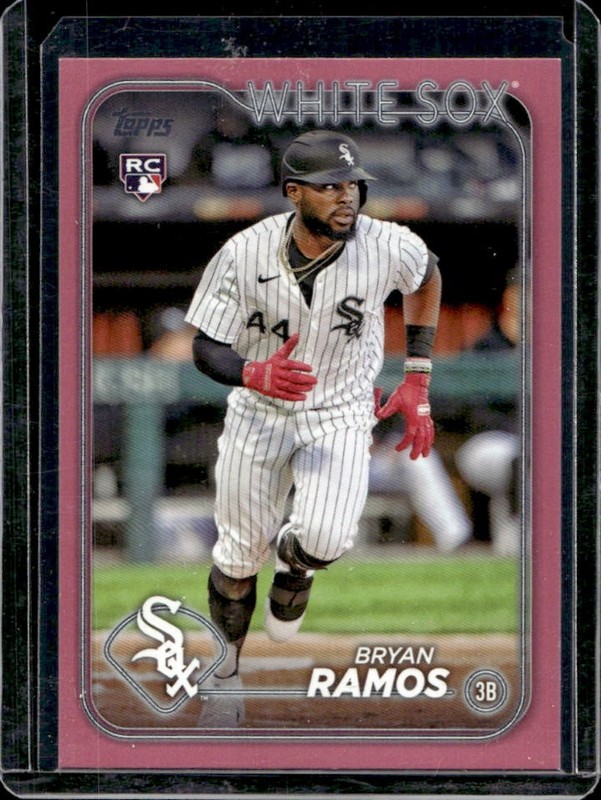 2024 Topps Update Bryan Ramos RC Mother's Day Hot Pink Rookie #/50 White Sox