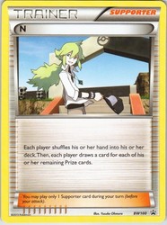 N (Supporter) BW100 Black & White Black Star Promo Holo