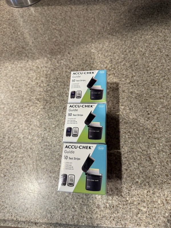 150 Accu-Chek Guide Test Strips (3 Boxes Of 50) Exp 07/13/2027