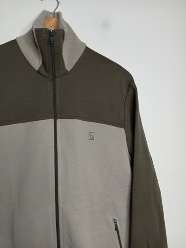 Vintage Track Jacket Mens 52 Beige Khaki Made In Western Germany Wool Blend 80s - Picture 2 of 10