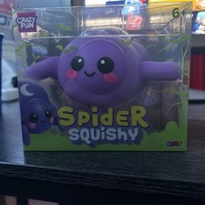 Crazy Fun Spider Squishy Halloween 2026 Purple RMS Sensory Fidget Toy NEW