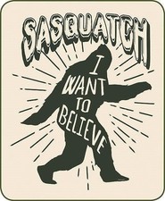 Queen Sasquatch I Want to Believe Big Foot Super Soft Plush Blanket Faux Fur