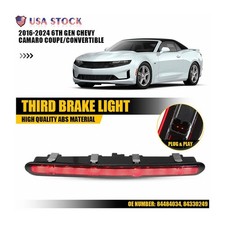 Smoked Lens LED Trunk Lid Third Brake Light Bar For 2016-24 6th Gen Chevy Camaro